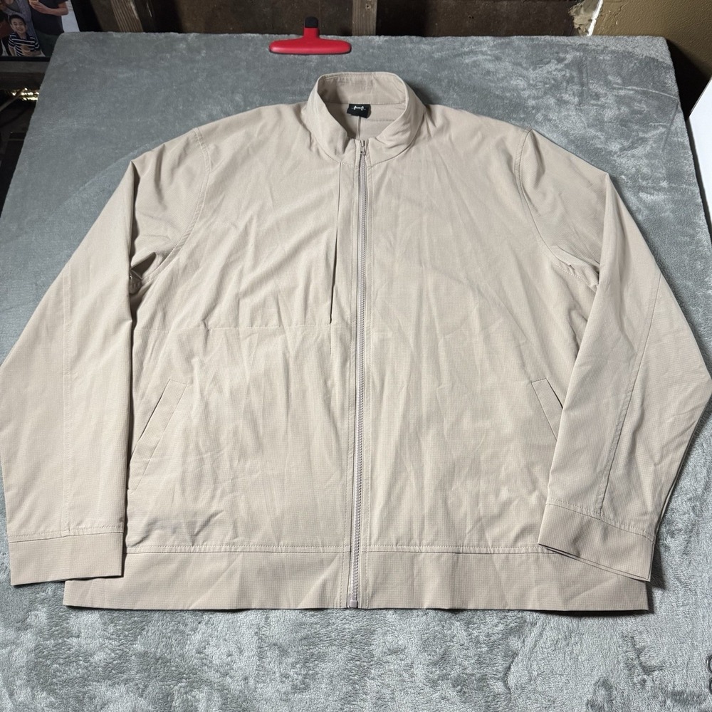 Grand Running Club Mens 3XL Beige‎ Lightweight Outdoor Windebreaket Jacket